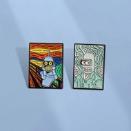 Cartoon Anime Futurama Brooch Funny Comedy Animation Pin Lapel Badges Metal Pins Jewelry Gift for Fr