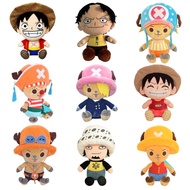 New 14-25cm One Piece Plush Toys Anime Figure Luffy Chopper Ace Law Cute Doll Cartoon Stuffed Keychain Pendants Kids Xmas Gifts