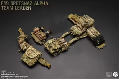 1/6 EASY&SIMPLE ES 26071R The Russian Man Soldier Mini Toys Model Hang Chest Vest Bags Multi Functio