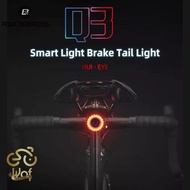 Rockbros Q3 Smart Lamp Bike Brake Tail Light Lampu Sepeda Sensor Rem