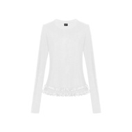 Áo thun tay dài xuyên thấu ren LARA phối hai dây layer bèo - KILLSYSTEM