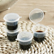 1oz bekas sos Sauce Cup 50pcs  Sauce Container 1oz with clip on lid/ Sos container 1oz 25ml sos cup
