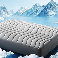 EASELAND Cooling Mattress Pad Full Size for Hot Sleepers Pillow Top Mattress Cover Quilted Fitted Ma