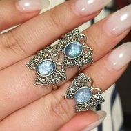 Aquamarine Vintage Butterfly Ring
