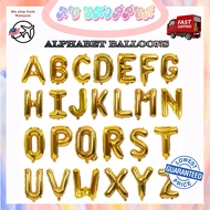 Ballon Alphabet 26 U to Z Letter &  NUMBERS 0-9 Ballon foil Huruf Gold 16inch 🎈belon balloon beloon 