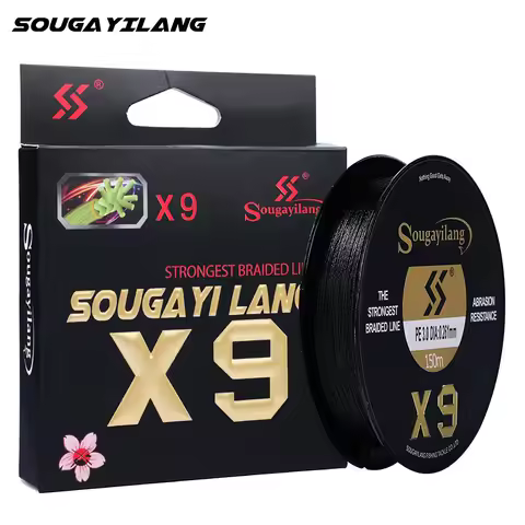 Sougayilang Top Quality 9 Strands PE Line X9 Sinking Line 150M Low Memory Braided Fishing Lines 17-9