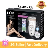 Braun epilator Silk-Epil 9 SkinSpa 9-961v, 12 Extra Kit Epilators for Women