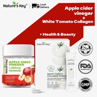 【Flash Sale】Nature's Key Halal 1000mg Apple Cider Vinegar Gummies +White Tomato Skin Booster Vit C&E