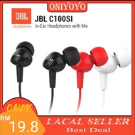 JBL C100SI In-Ear Headphones 3.5mm wired Bass Stereo Earphone with Mic Earbuds