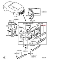 1 Piece Old Tire Up Board for Pajero V97 2007-2013 6430A106XA Spare Tire Cover for Montero V80 Door 