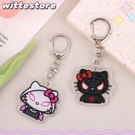 WITTE Keychain, Kawaii Sanrio Keyring,  Spiderman Acrylic Hello Kitty Anime Pendant School Bag Pen Bag