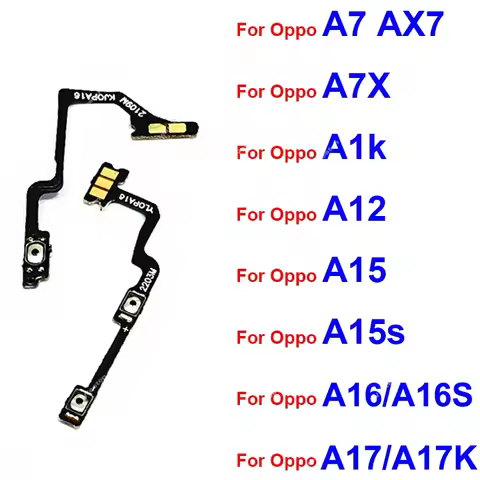 For OPPO A17 A17K A16 A16S A15 A15S A12 A7 A1K On OFF Power Volume Switch Side Key Flex Ribbon Power