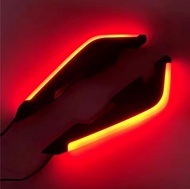 2Pcs Motor Depan Sisi Spoiler Winglet Aerodinamis Sayap Set Sayap Angin Tetap dengan Lampu LED Perek