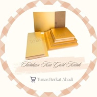 28 cm Gold Square Cake Stand 28 cm Gold Square Greyboard/ @25 Pcs Original