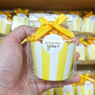 30 SET GOODIES POPCORN CUP CAKE TEMA KUNING