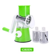 Vegetable Chopper 3 Blades Drum Slicer Kitchen Manual Cutter Carrot Cheese Mandoline Roller Cutter F