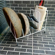 Mortar and chopping board rack / Chopping board knife chopping board plate rack