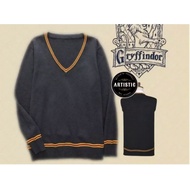 Hary Potter Gryffindor Men's V-neck Sweater, Thick Knit Cotton, Premium Quality