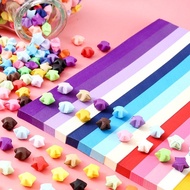 90/540sheets Colorful Star Paper Lucky Star Rainbow Materials Origami Decor Gift Craft Paper G7
