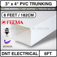 (6FEET / 182CM) 75mm x 100mm - Wiring Casing Electrical Casing Trunking Wire Casing Elektik Pure PVC