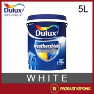 ICI Dulux 5L (15004/White) Weathershield Exterior Wall Paint