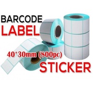 800pcs Barcode Price Label L4cm*W3cm