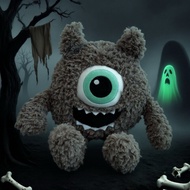 Halloween Big-Eyed Plush Toy Funny Doll Big-Eyed Plush Monster One-Eyed Monster Doll Halloween Big