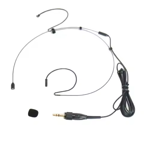 Black Double Ear Hook Headworn Microphone For Sony UTX V1 D21 D11 UWP Sennheiser G2 G3 G4 EW Wireles
