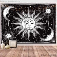 Black tapestry for wall hanging, bedroom, living room, bedroom, decoration