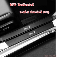 For BYD Dolphin/ATTO 3/SEAL Leather Texture Stickers Doors &amp; Trunk Threshold