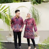 KEMEJA Dayak MAROON Root BATIK COUPLE