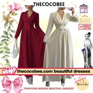 SEPTEMBER 2025 SALE thecocobee dress - #004 Collared Long Sleeve Long Dress Spring/Winter look | Bur