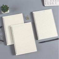 Notebook journal A5/ A6/ contains 40 sheets of transparent cover (grid, dot, line, and empty paper) 