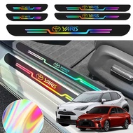 9 Pcs For Toyota Yaris Laser Car Door Sill Strips Protector Rear Bumper Protector for Yaris sedan ha