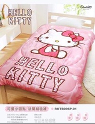 正版授權 三麗鷗 HELLO KITTY 凱蒂貓 可愛小圓點 法蘭絨毯被 法蘭絨被 卡通被 棉被 被子 蓋被 毯被 冬被