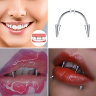 1 Pc Stainless Steel Dental Nails Labret Piercing Dracula Nail Studs Cosplay Vampire Teeth Lip Stud 