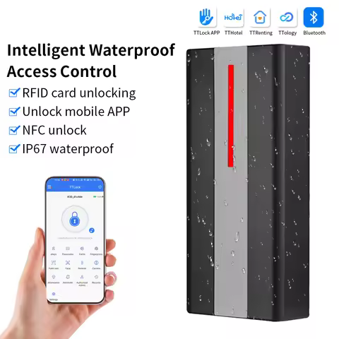 H1X TTLOCK App Smart Lock Access Control Keypad NFC Reader Outdoor Fingerprint NFC Bluetooth Rfid Pa