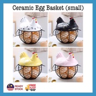 Ceramic Egg Basket (Small) | Egg/Fruits/Onion/Potatoes Basket Storage