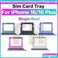 Sim Card Slot Tray Holder For iPhone 16 Sim+ sim Card Reader Socket