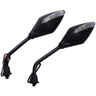 (HYCW) 1 Pair Universal Motorcycle Led Turn Signals 5 Colors Available Motorcycle Rearview Mirrors S