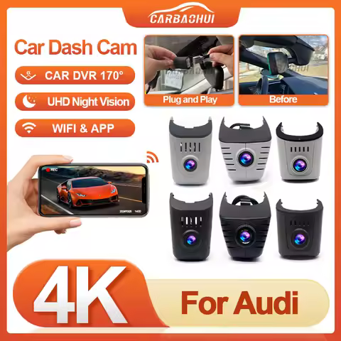 UHD 4K 2160P Plug And Play Car Dvr Dash Cam Driving Recorder For Audi A1 A2 A3 A4 A5 A6 A7 A8 Q2 Q3 