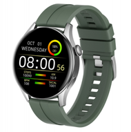 DW3全觸智慧手錶心率血壓健康監測運動模式手環（TPU-銀綠）