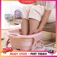 🍒CHERRY🍒Foldable Foot SPA Bath Tub Foot Soak Massaging Rollers Foot Massage Bucket Foldable Besen Rendam Kaki