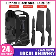 knife set kitchen 7PCS Kitchen Knives Utensils Set Stainless Steel  Kitchen Knife Fruit Knife Chef Knife Pisau Viral Set pisau dapur set tajam