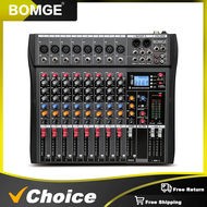 BOMGE CT-80S 48V phantom power professional 8-channel audio mixer DJ controller