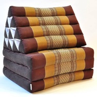 Three Fold Thai Cushion 67x20x3 inches (LWH) 100 % Natural Kapok Filling Foldable Thai Mat with Tria
