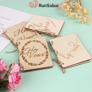 RunSabai 2PCS Wedding Vow Books Wedding Vow Notebook Creative Sturdy Kraft Paper Handbook Nice