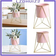 [Lzdhuiz2] Plant Holder Stand Flower Pot Decor ,Round ,Geometric Flower Pot Shelf Flower Basket for Home Living Room Patios