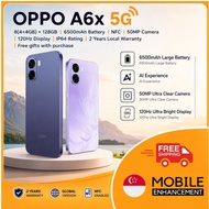 OPPO A6x 5G 128GB | 4GB RAM | 6500mAh | 120Hz Display | Official SG Set | OPPO Warranty | Free Gifts