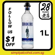 1L Broker's London Dry Gin 1 Liter w/o Gift Box - Official Importer
